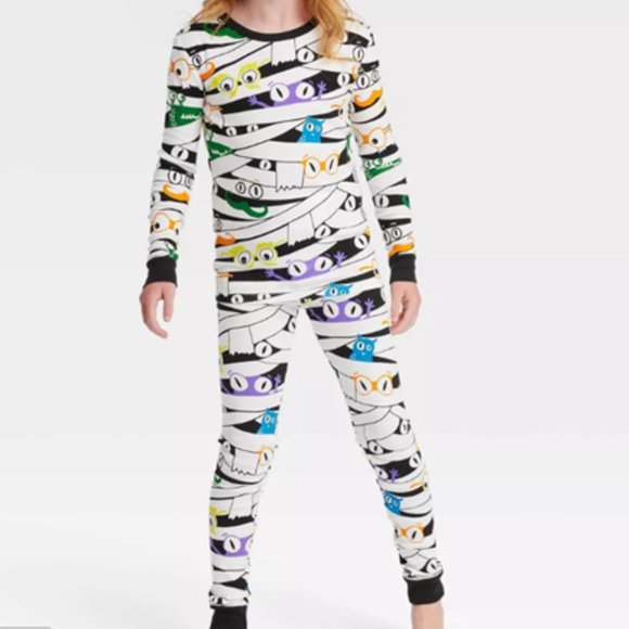 Target Other - HYDE & EEK (TARGET) Size 10 UEC Glow-In-The-Dark Mummy Halloween Pajama Set